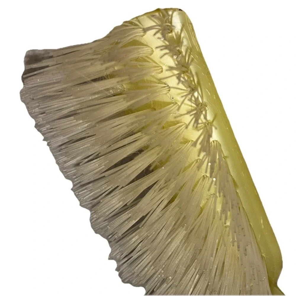Vintage Prolon 34 Hair Brush Yellow Pearlescent Nylon Bristles